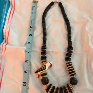 Handcrafted Beaded Necklace with Bird Pendant